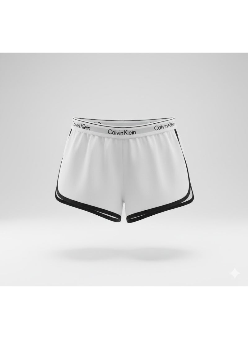 كالفن كلاين بيرفورمانس طقم هوت شورت رياضي حريمي قطعتين بخصر عالي – خامة ممتازة وراحة مثالية للرياضة والاستخدام اليومي - مقاس لارج - Image 3